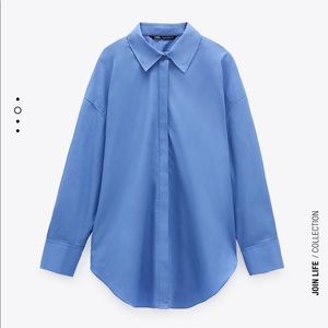 Zara poplin oversized shirt